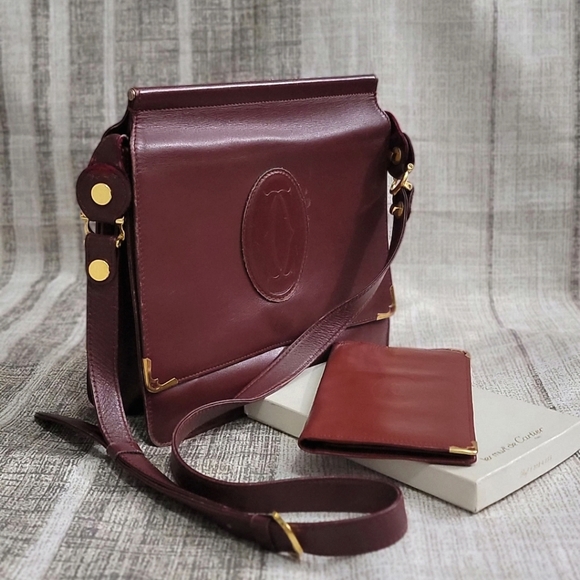 Cartier Handbags - Vintage Cartier Paris Envelope type Cross Body and Wallet